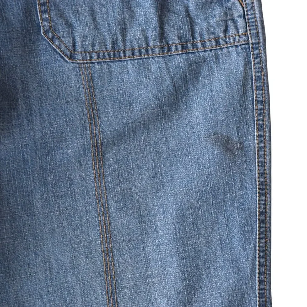 Vintage Faded Glory Y2K Denim Capri Jeans - Size 4 - Drawstring Hem - Picture 7 of 8